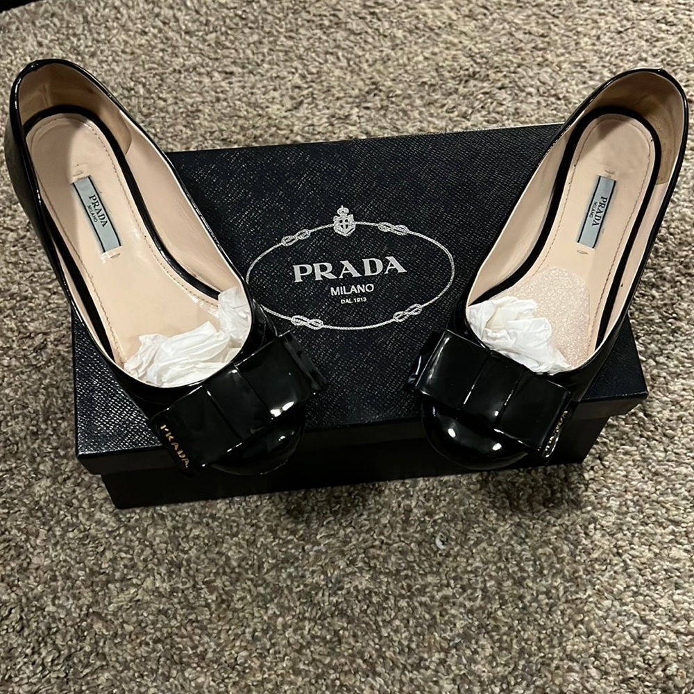 Prada patent leather flats